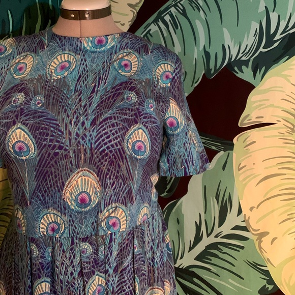 Vintage peacock dress - Picture 1 of 6